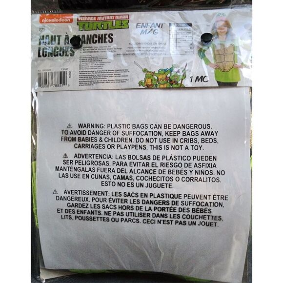 TMNT Teenage Mutant Ninja Turtles Long Sleeve Top Glitter Child M/L Up to Sz 14 - Picture 3 of 5